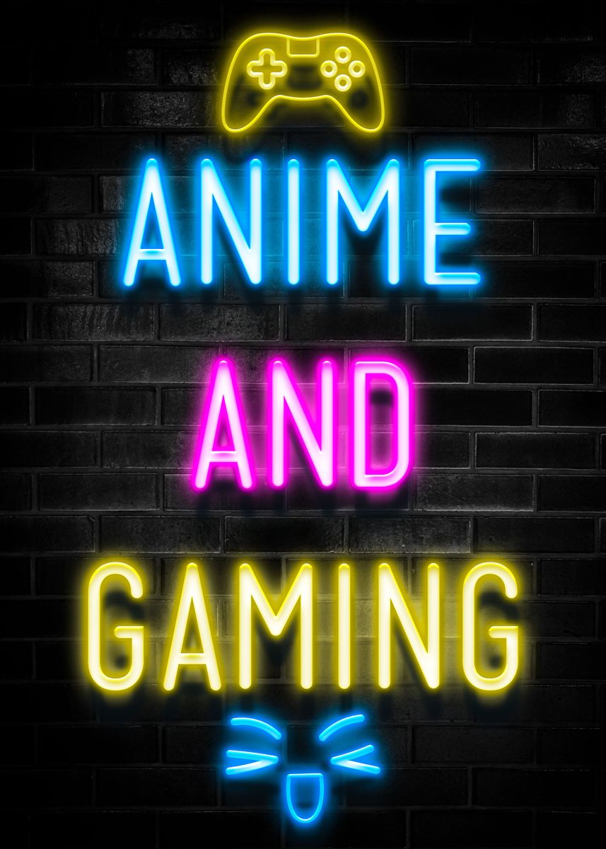 'ANIME AND GAMING' Poster, picture, metal print, paint by Reflection ...