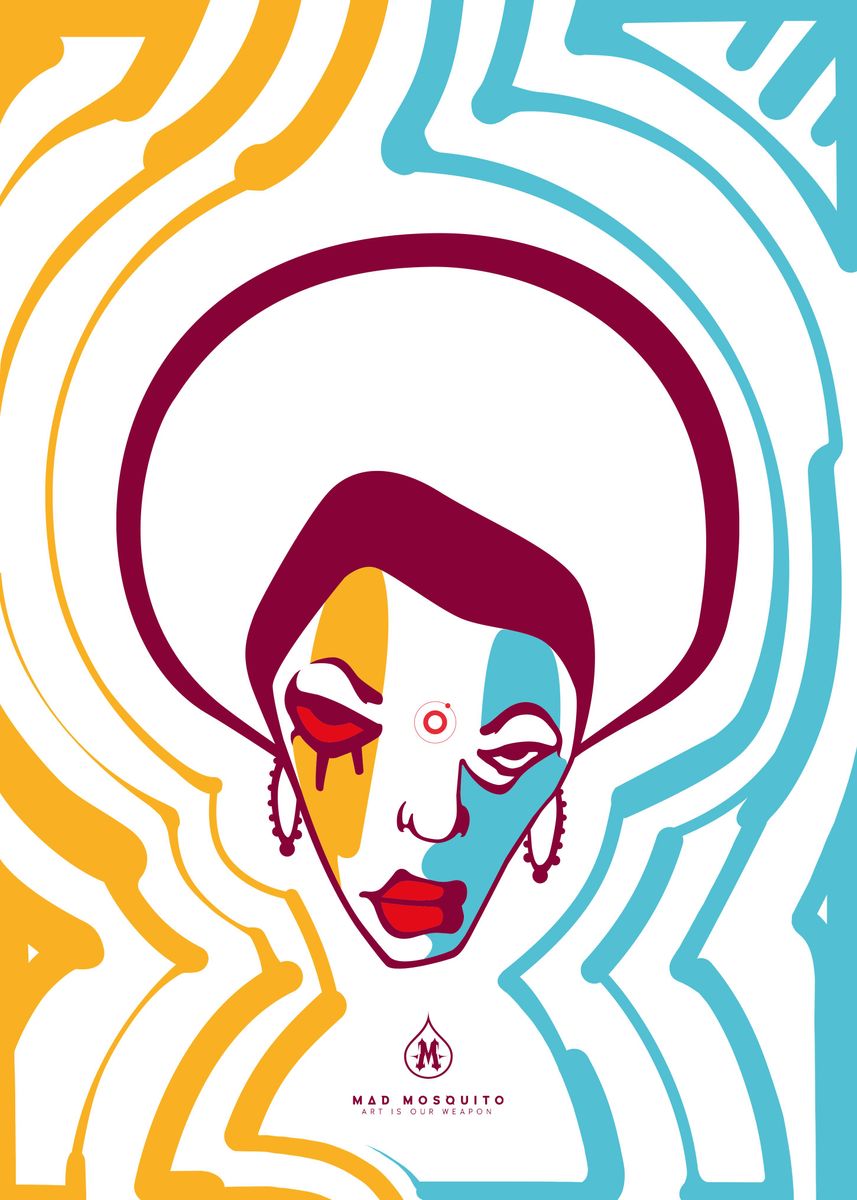 'Afro Lady' Poster By Okuaku | Displate