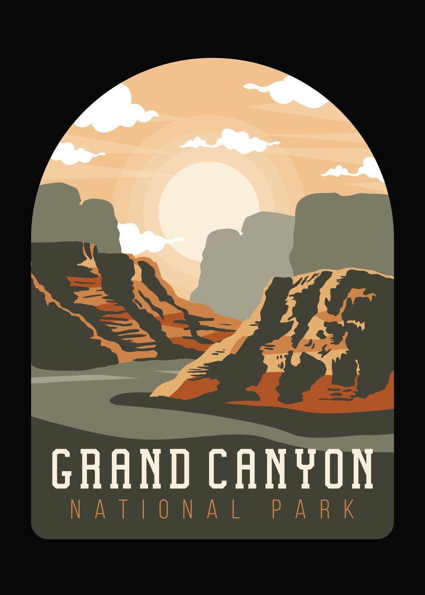 'Grand canyon ' Poster by Simon Darren | Displate