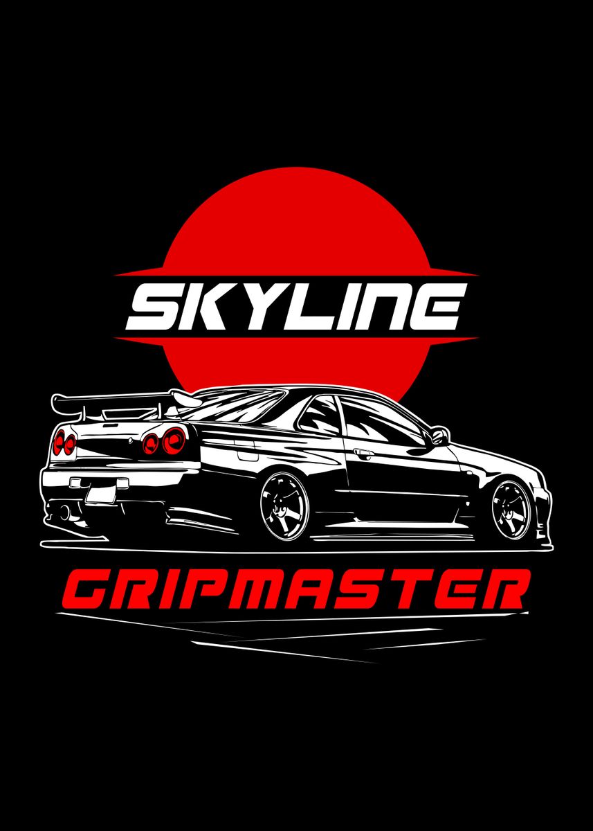 'Nissan Skyline GTR' Poster by Faissal Thomas | Displate