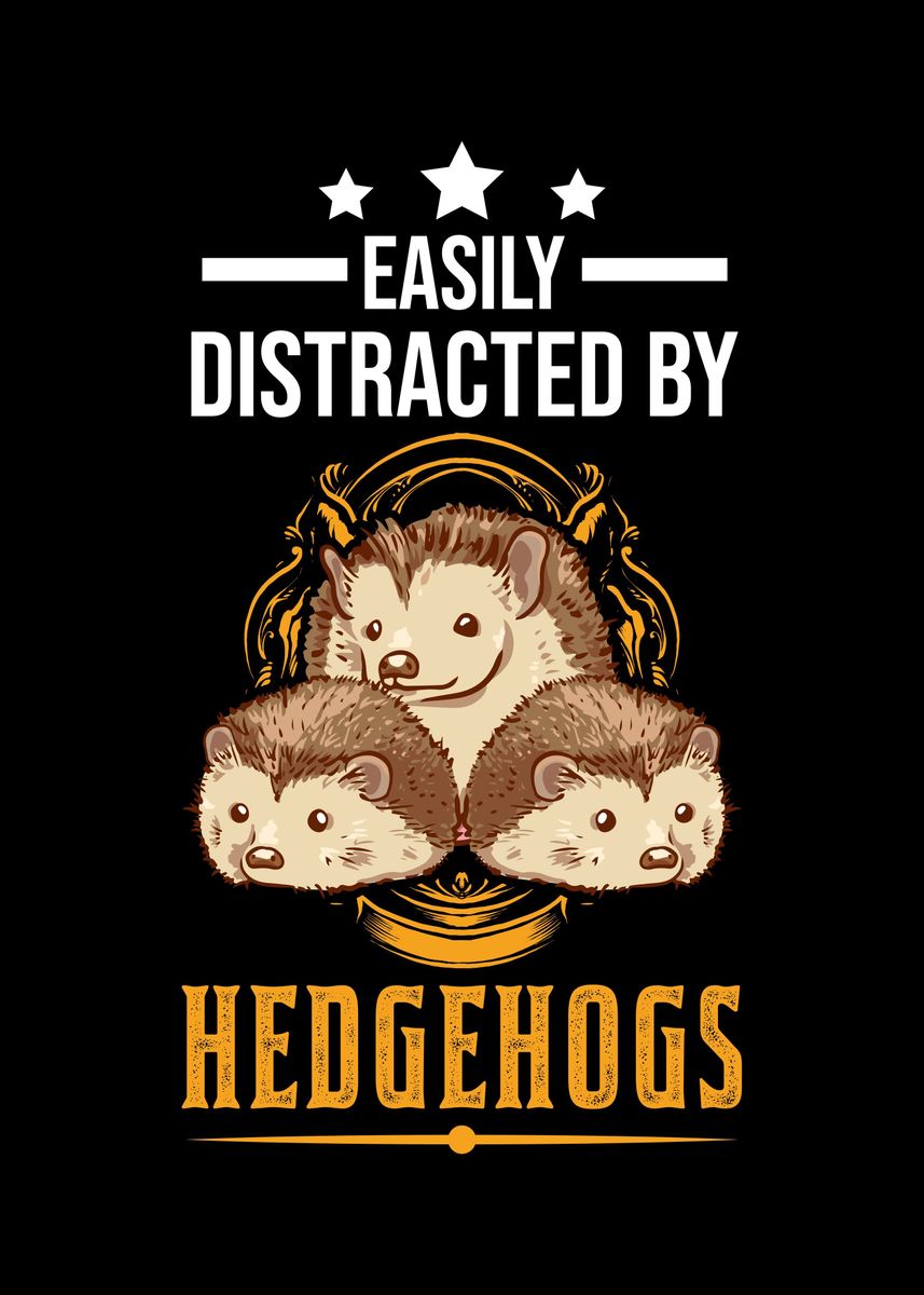 'Easily Distracted By' Poster, picture, metal print, paint by ...