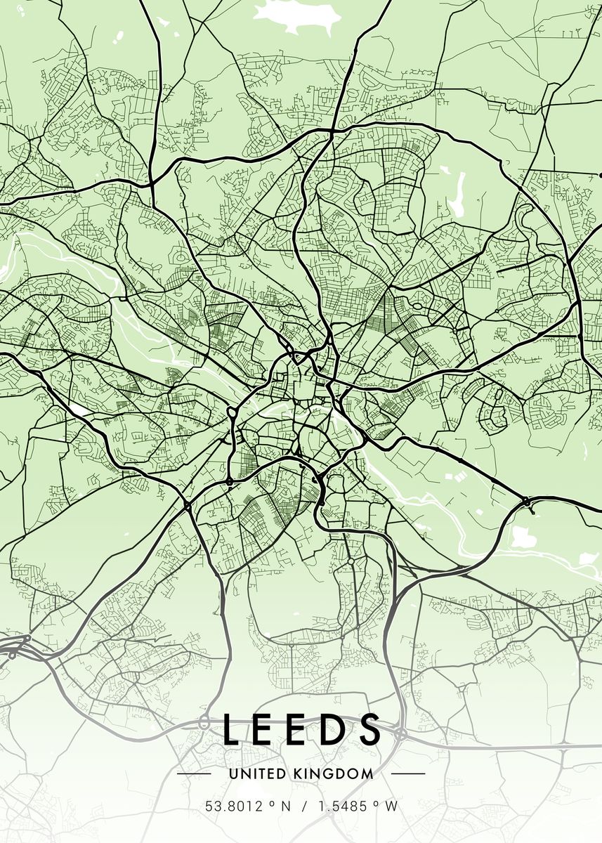 Leeds City Map Green Poster Picture Metal Print Paint By MVDZ   26dfed75340bf7640eb954ce7c5950f8 Bacfb66dabc68536baeddc3dafcb55a7 