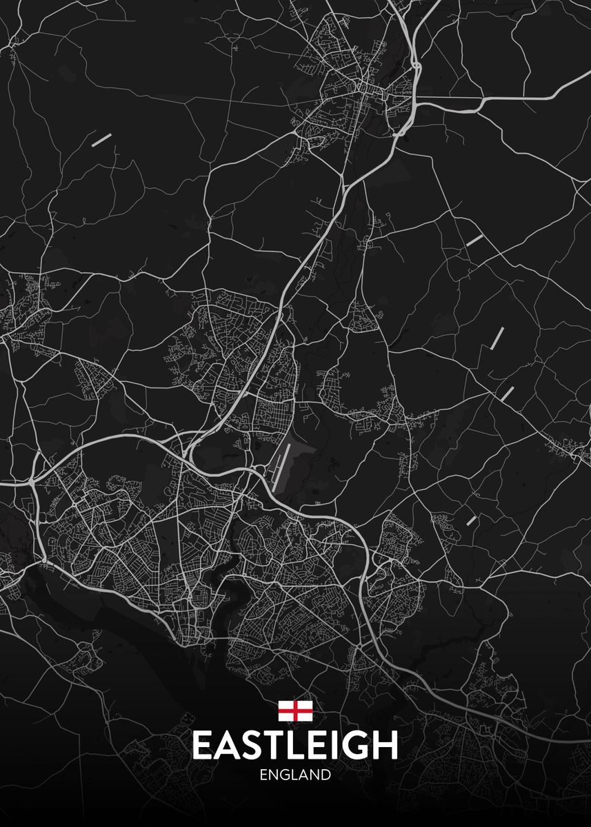 Eastleigh Postcode 'Eastleigh UK' Poster, picture, metal print, paint by IMR Designs ...