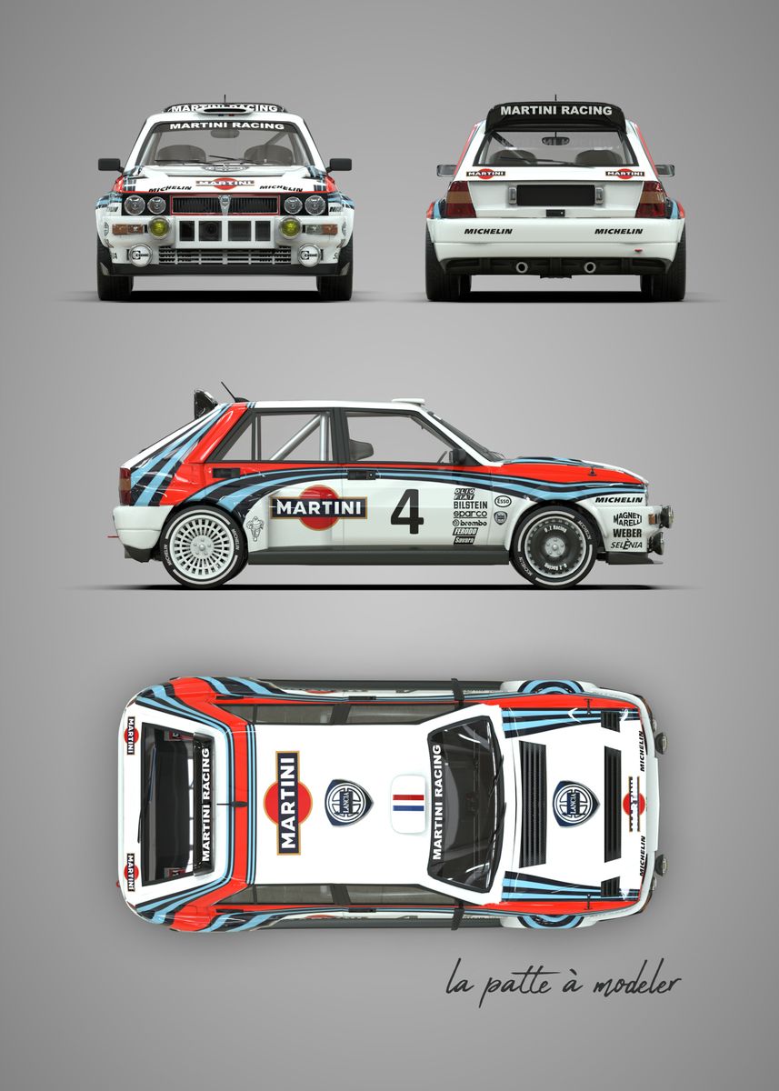 Lancia HF integrale' Poster by | Displate