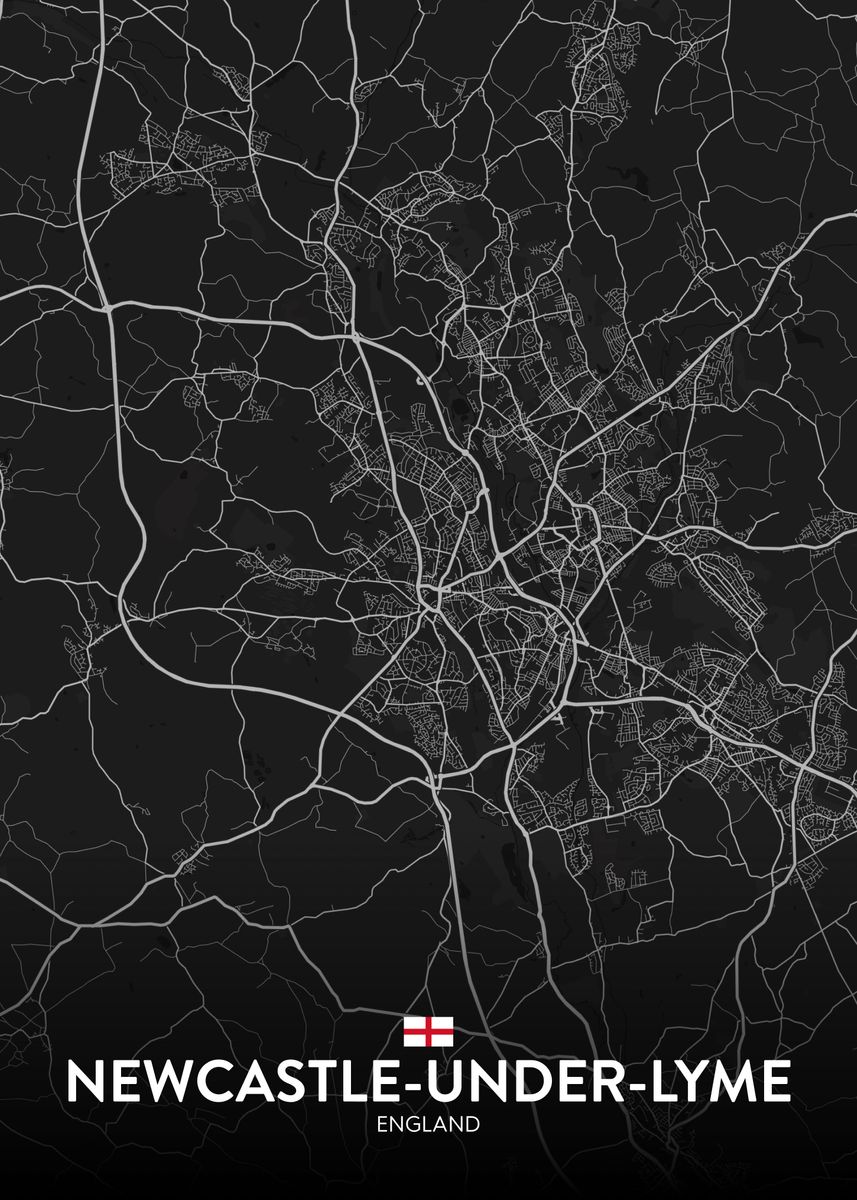 'Newcastle Under Lyme UK' Poster By IMR Designs | Displate