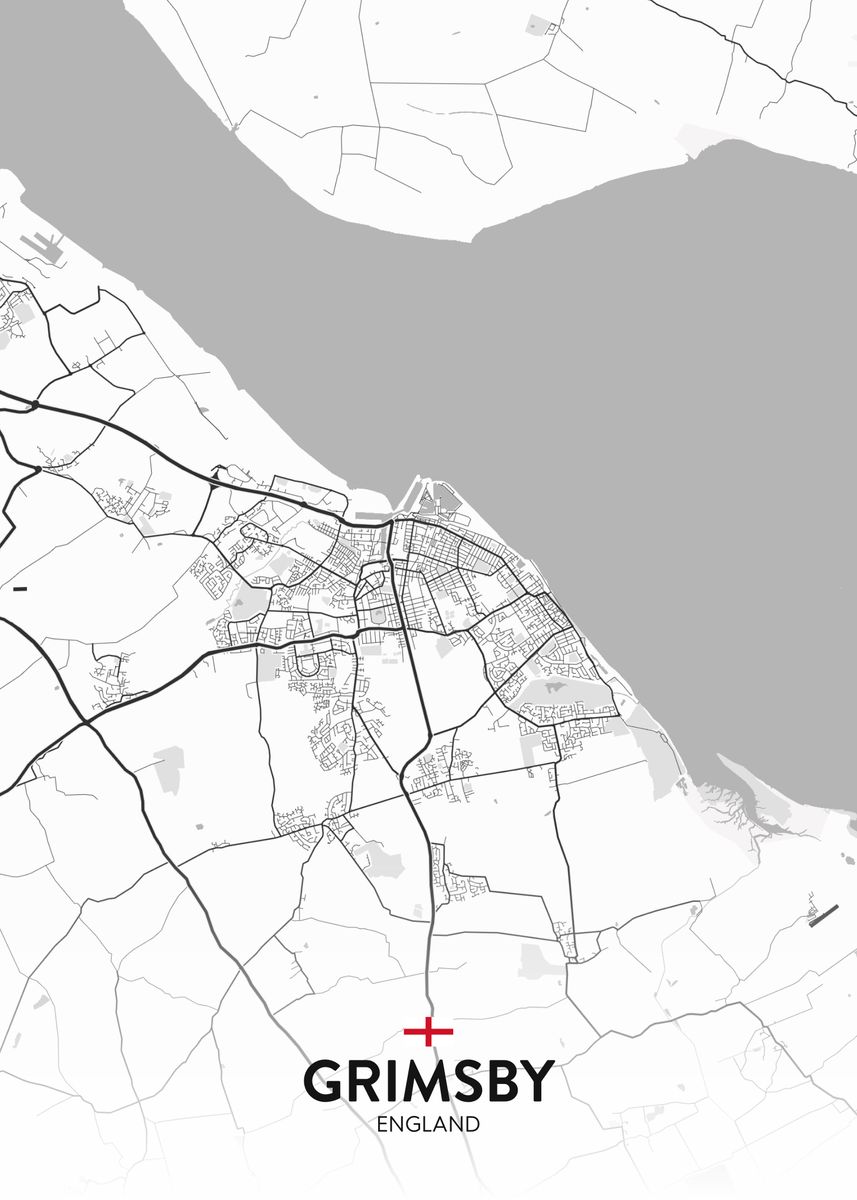 'Grimsby UK' Poster, picture, metal print, paint by IMR Designs Displate