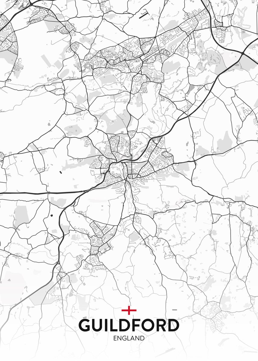 'Guildford UK' Poster by IMR Designs Displate