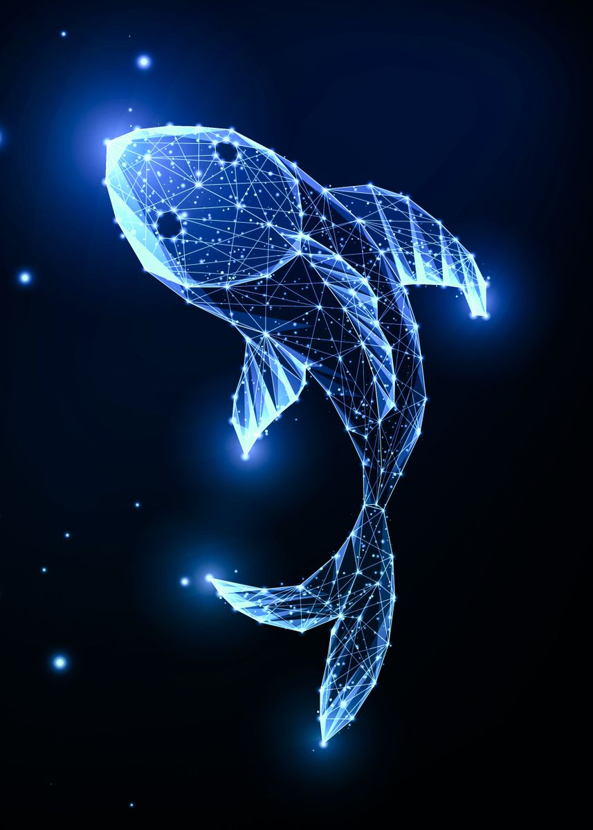 'Cosmic Fish Animal' Poster, picture, metal print, paint by Motivation ...