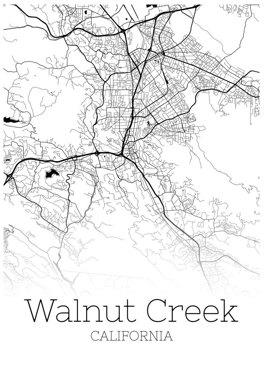 'Walnut Creek California ' Poster by RelDesign Displate