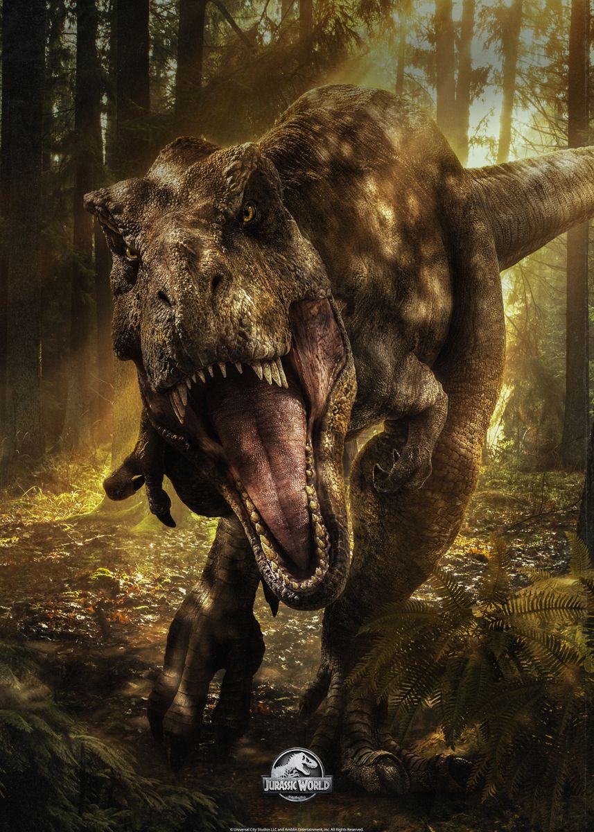 T. Rex' Poster, picture, metal print, paint by Jurassic World