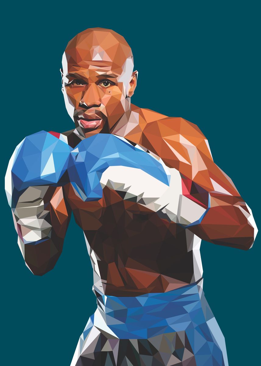 'Floyd Mayweather Boxer' Poster, picture, metal print, paint by Yanz ...