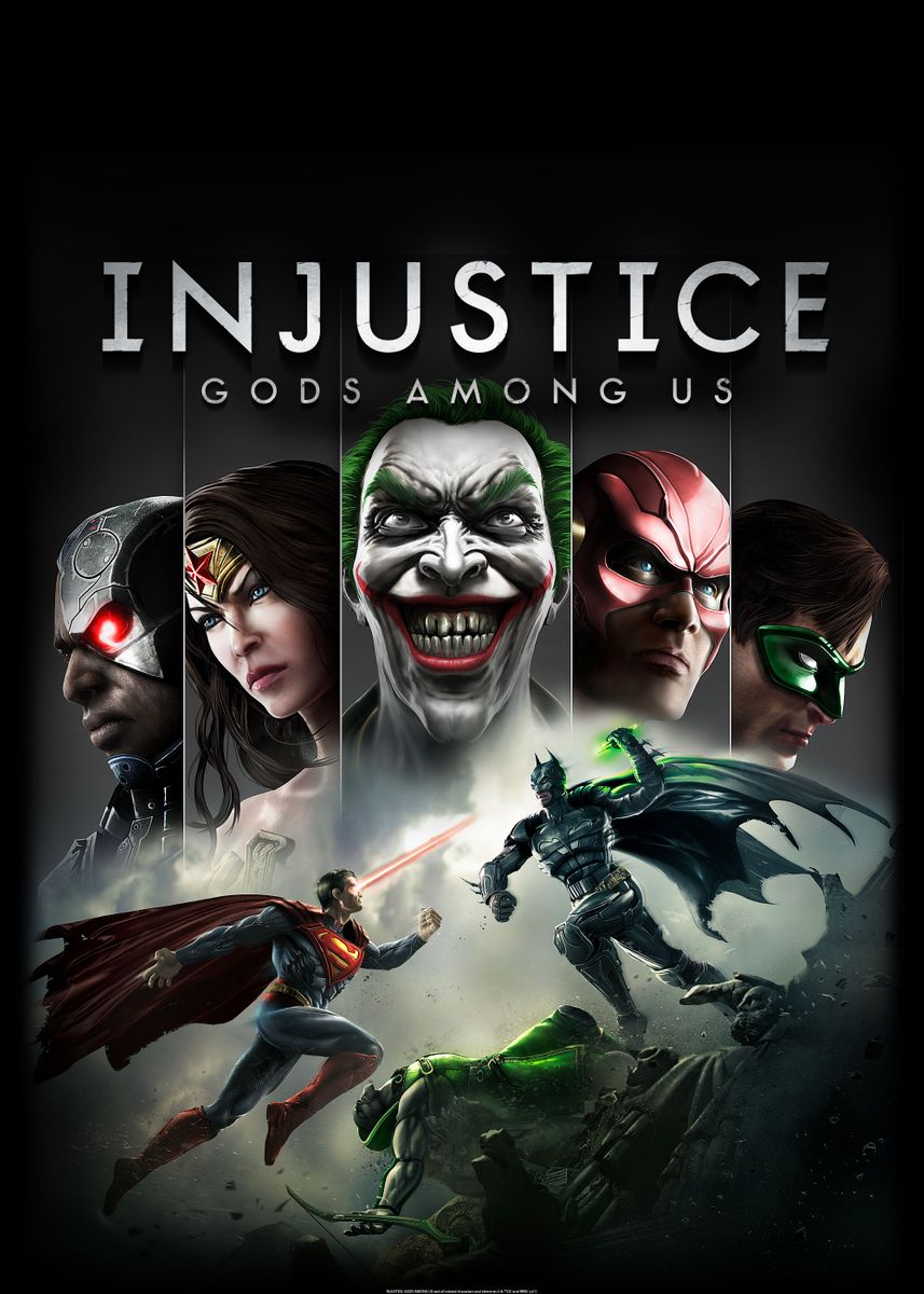 'Injustice Key Art 2' Poster, picture, metal print, paint by DC Comics