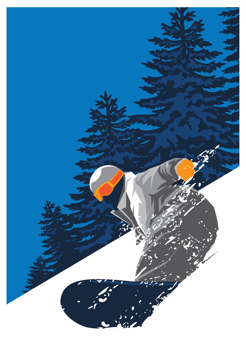 Плакат сноуборд