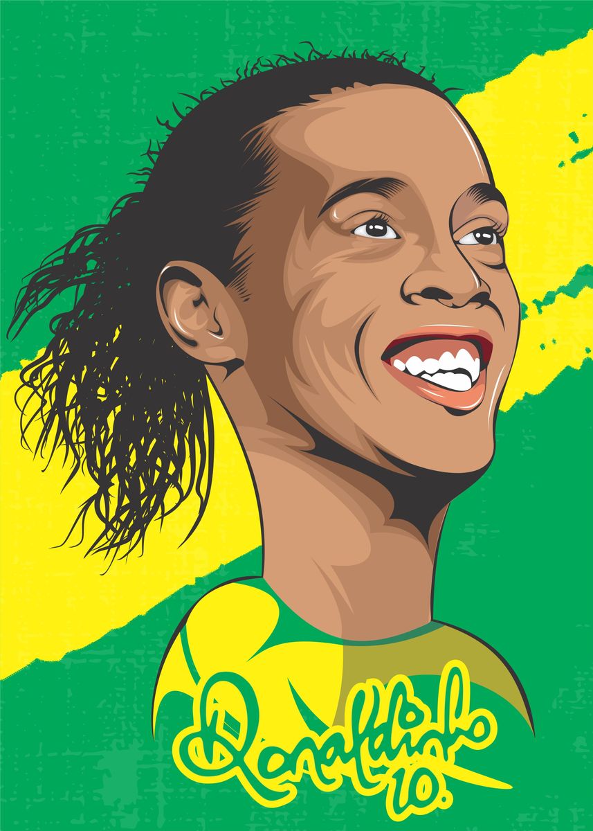 'Ronaldinho Caricature' Poster by Taufan Heriyansyah | Displate