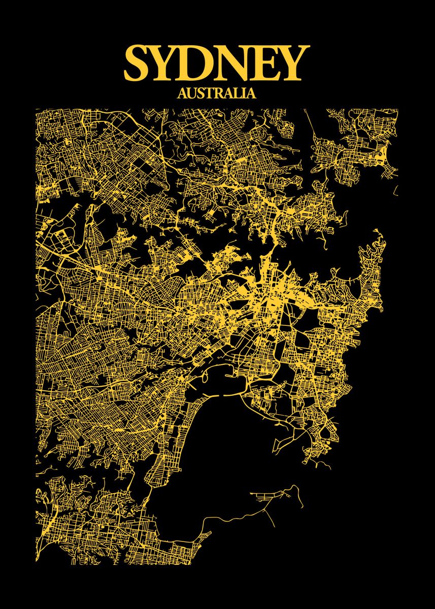 'Sydney City Wall Art' Poster, picture, metal print, paint by