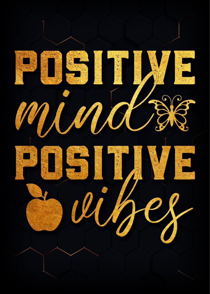 'Positive mind' Poster, picture, metal print, paint by Denis Siggers ...