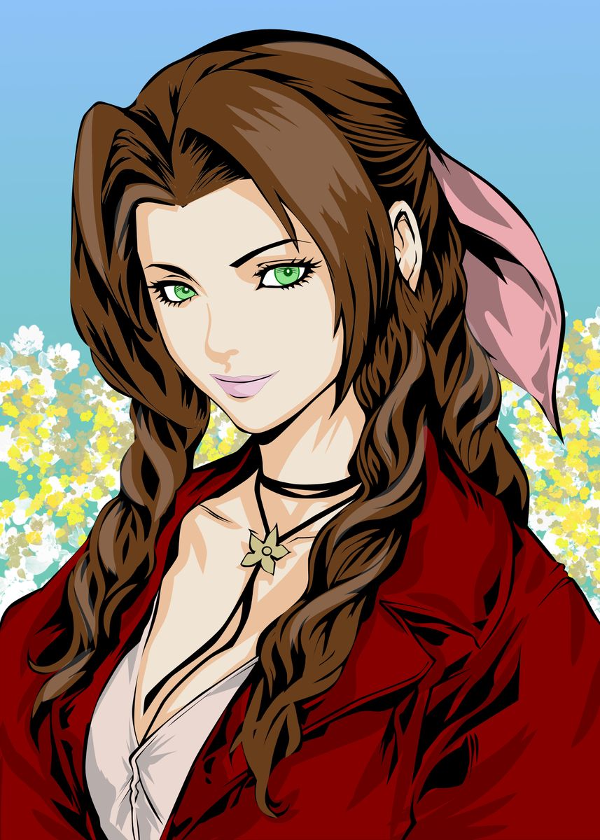 'aerith portrait' Poster, picture, metal print, paint by best art ...