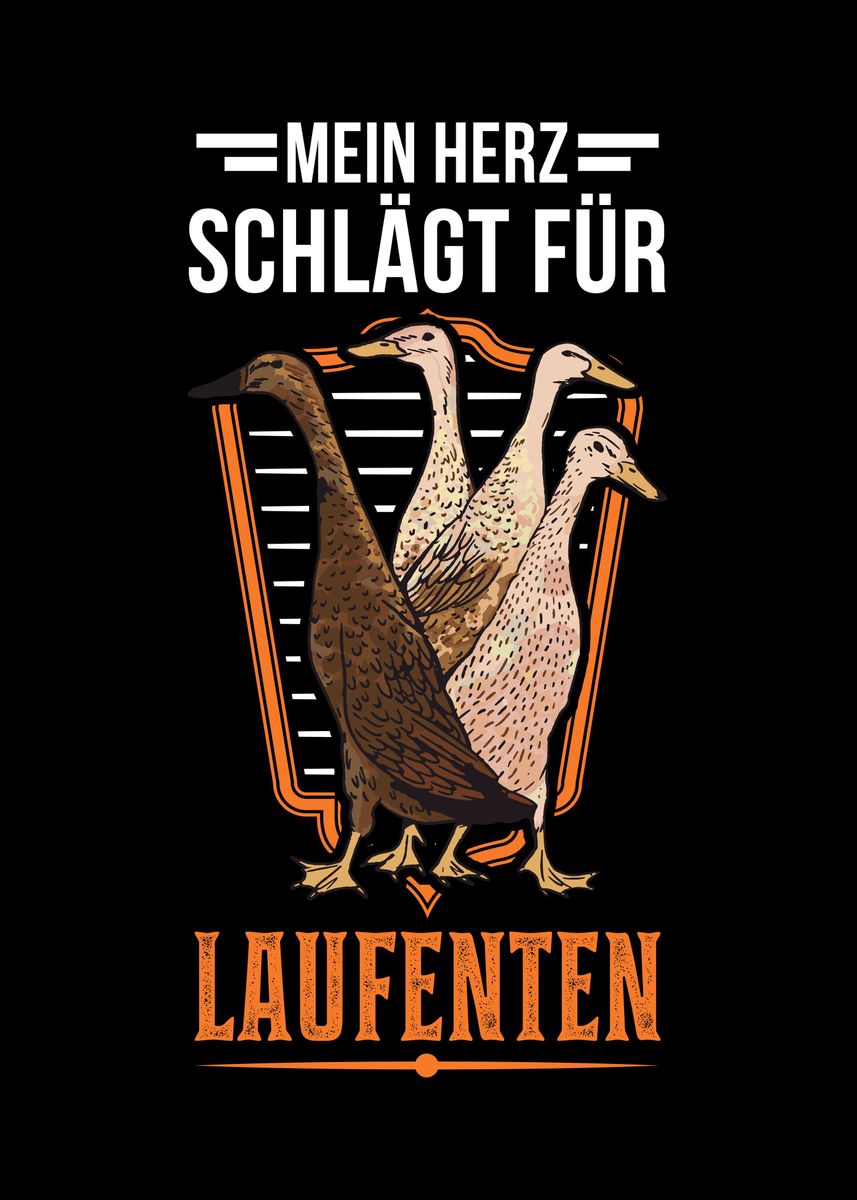 'Mein Herz schlgt fr' Poster, picture, metal print, paint by