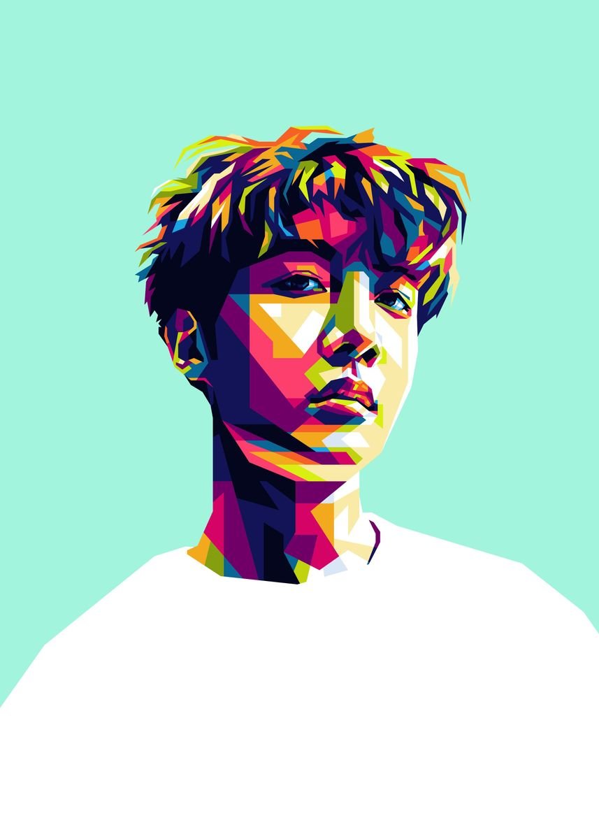 'JHope BTS in PopArt' Poster by Aang Palidudin | Displate