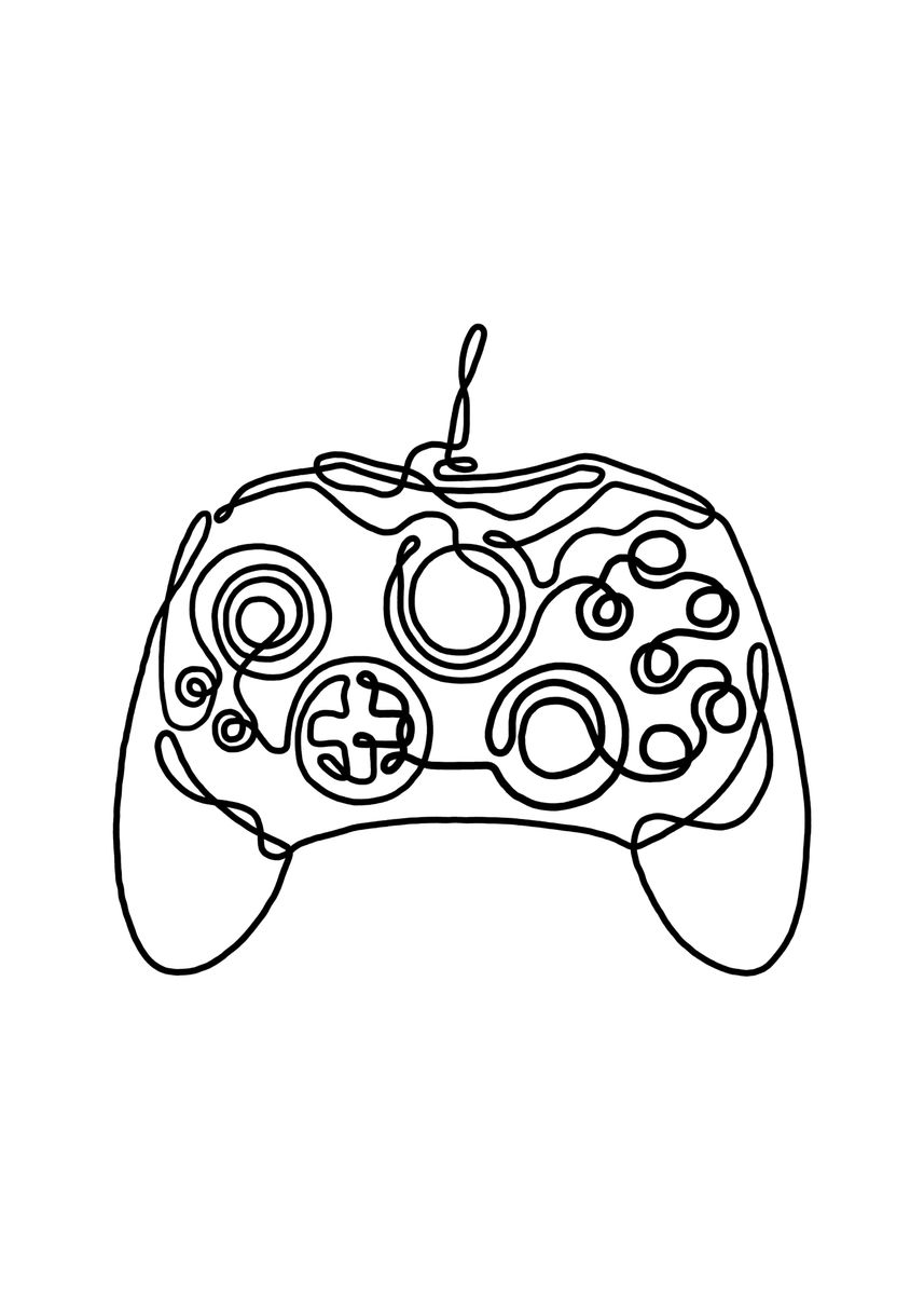 'Console Line Art II' Poster, picture, metal print, paint by Andrea ...