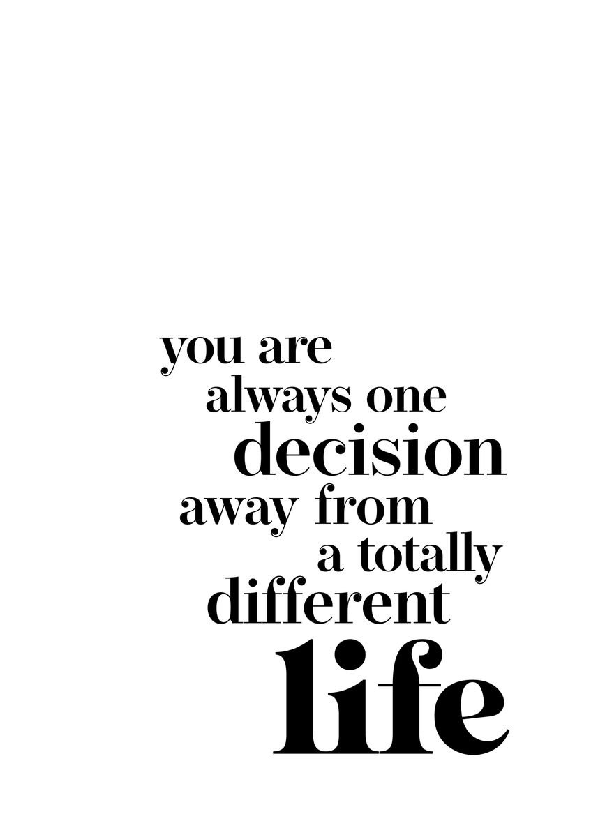 'Different Life Decision' Poster, picture, metal print, paint by Ale ...