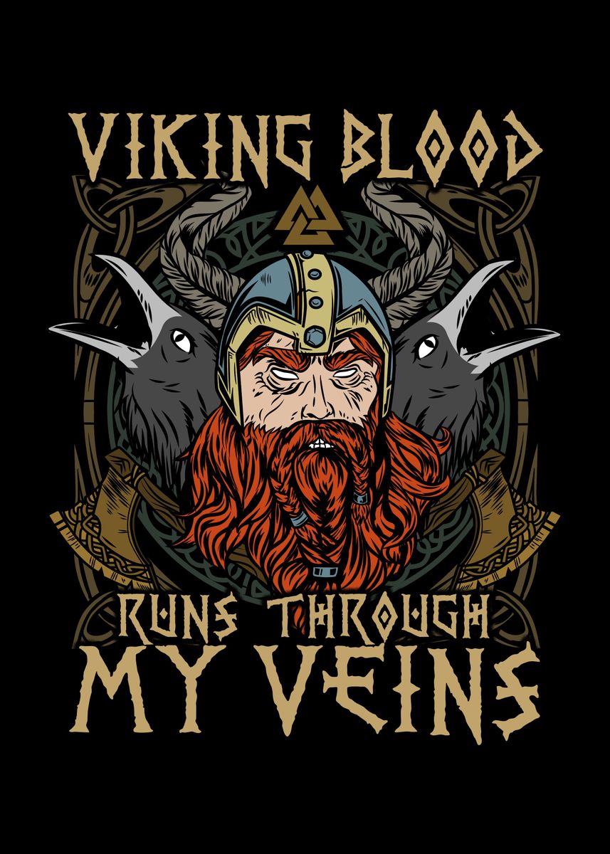 'Viking Blood Warrior' Poster by biNutz | Displate