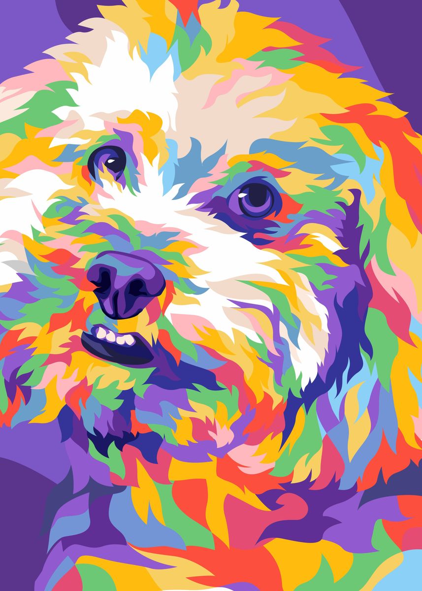 Poodle best sale pop art