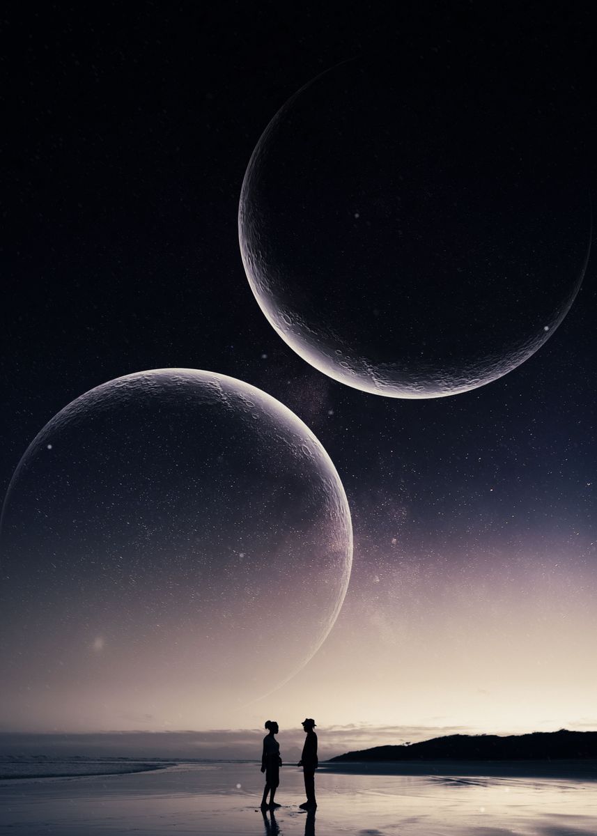 ‘Cosmic Love’ Poster, picture, metal print, paint by 365Hues | Displate