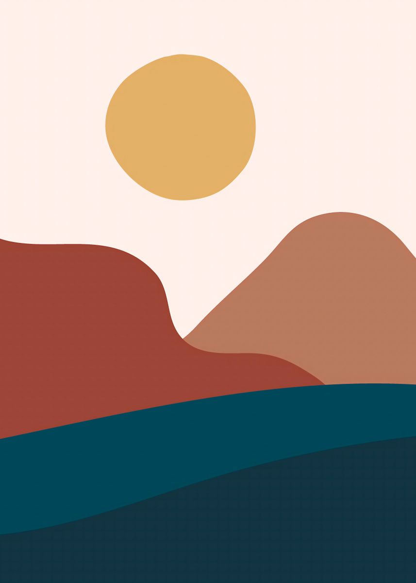 Minimalist Landscape Poster By Cristina Romero Displate