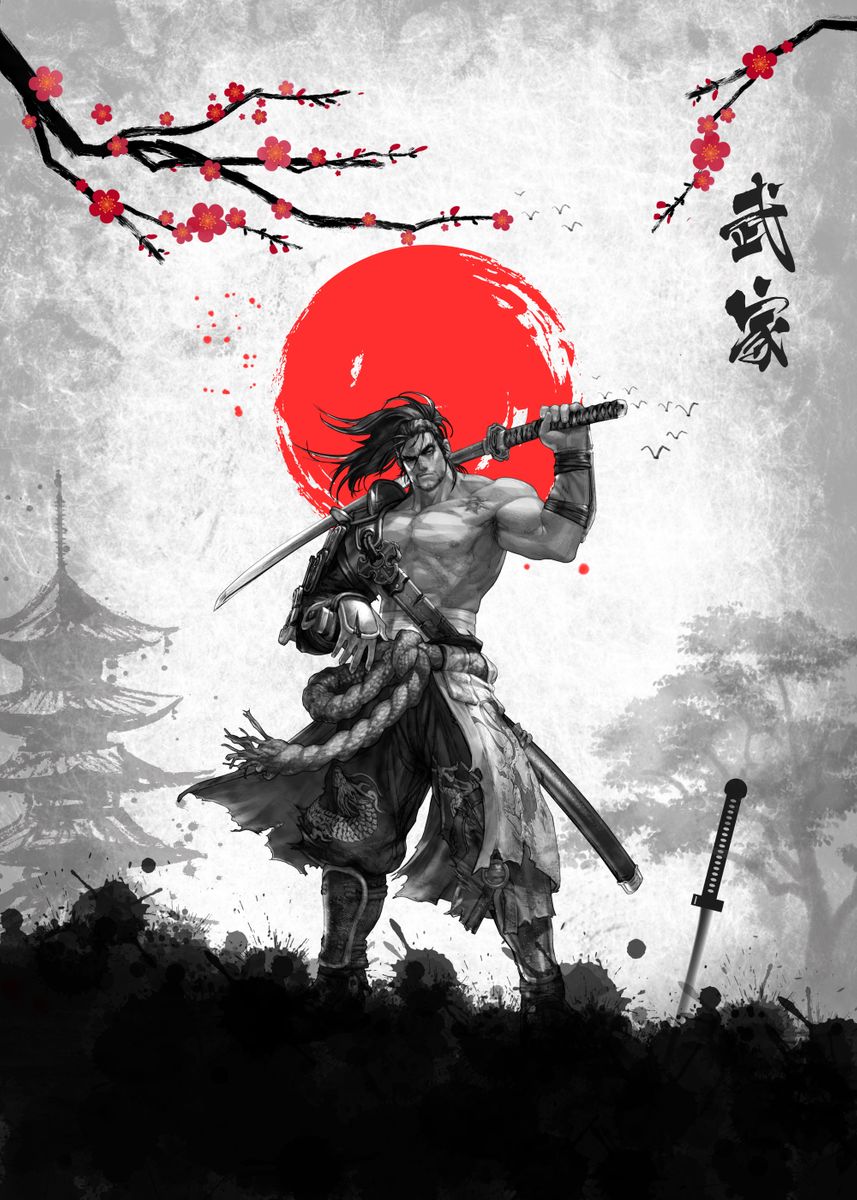 'Samurai warrior' Poster by Faissal Thomas | Displate