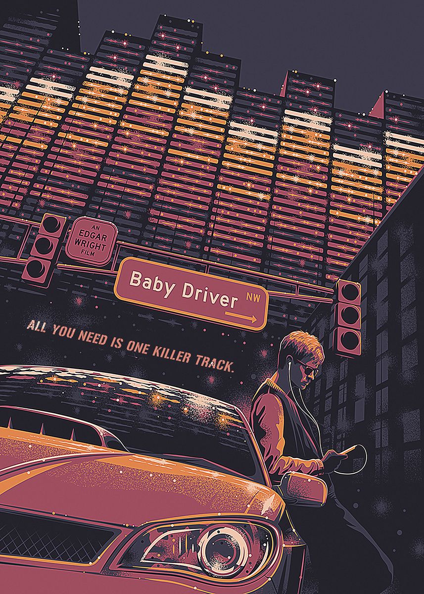 'Baby Driver' Poster, picture, metal print, paint by Violette Graphics ...