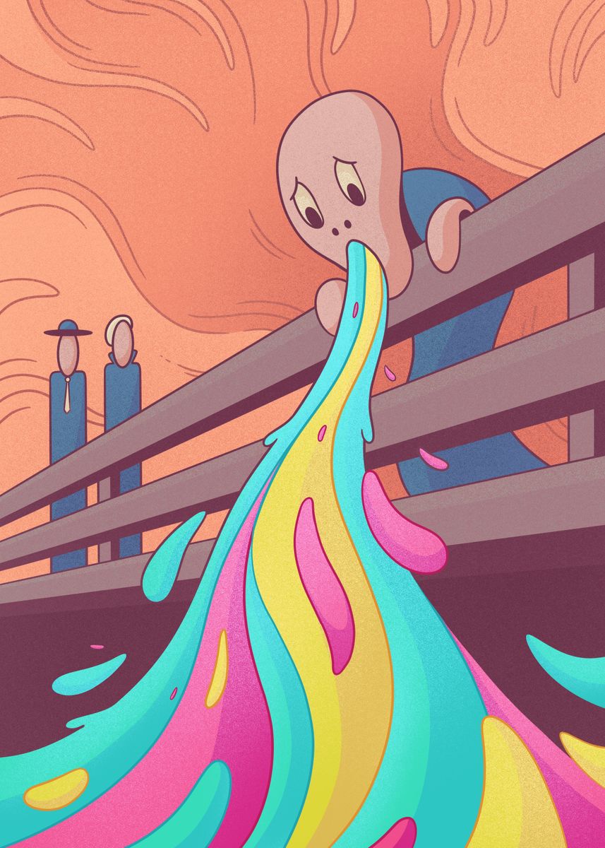 'The Spew' Poster by Patrik Displate