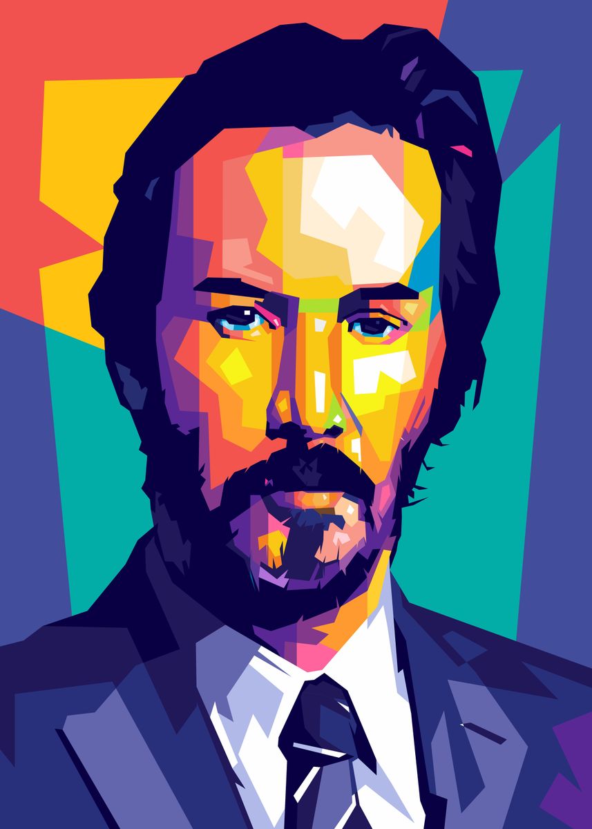 'keanu Reeves' Poster, Picture, Metal Print, Paint By Sherlock Wijaya 