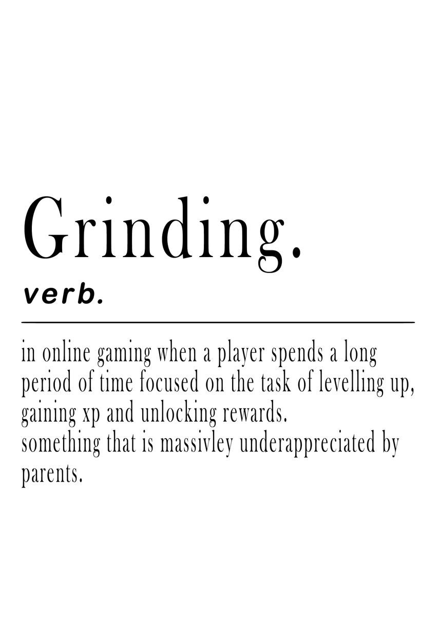'Grinding Definition' Poster by Tran Duc Hieu Displate