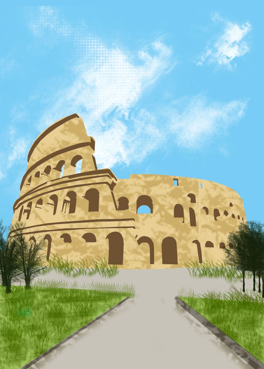 'Colosseum Rom Italy' Poster, picture, metal print, paint by Max Ronn ...