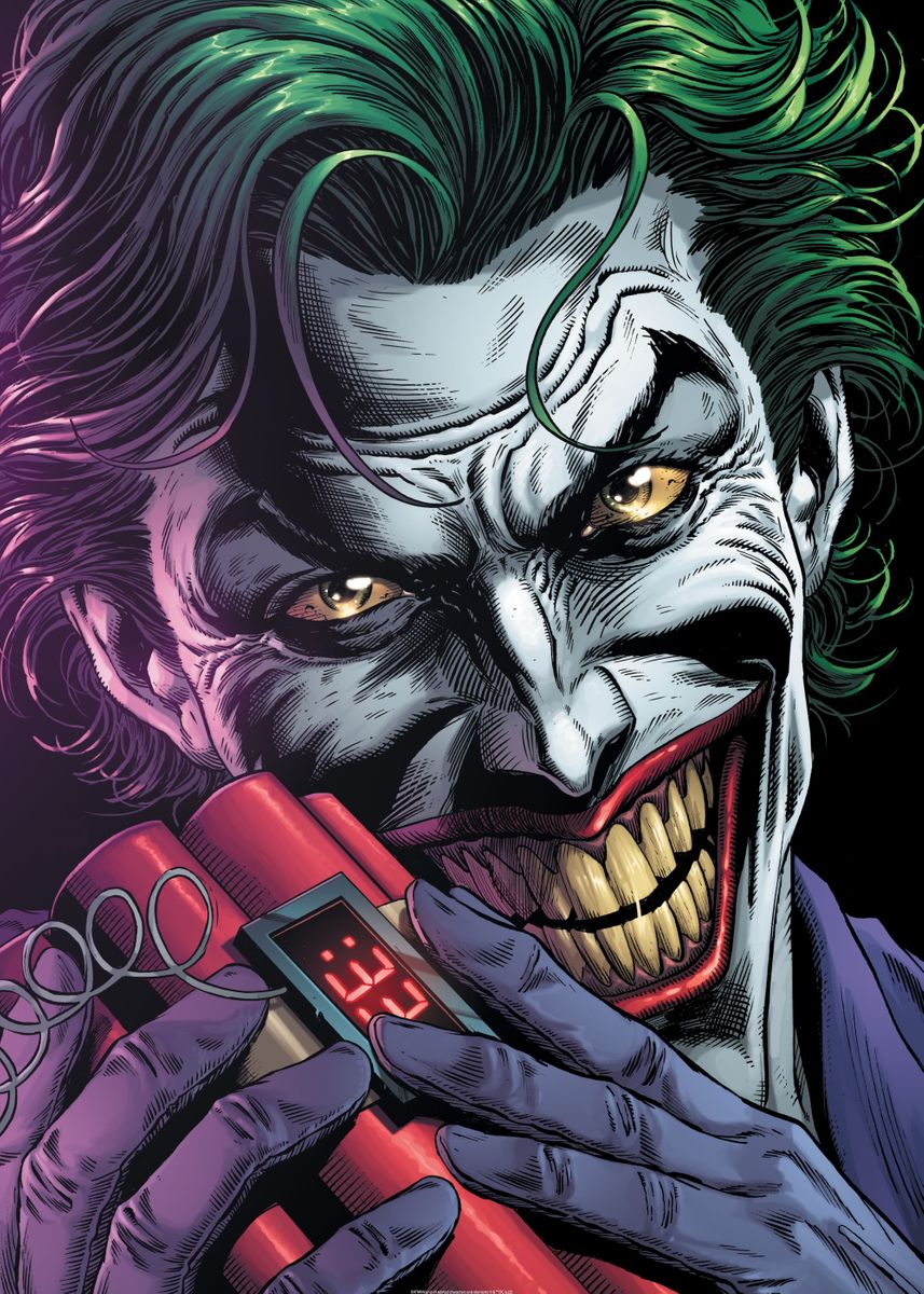 'Joker Bomb' Poster, picture, metal print, paint by DC Comics | Displate