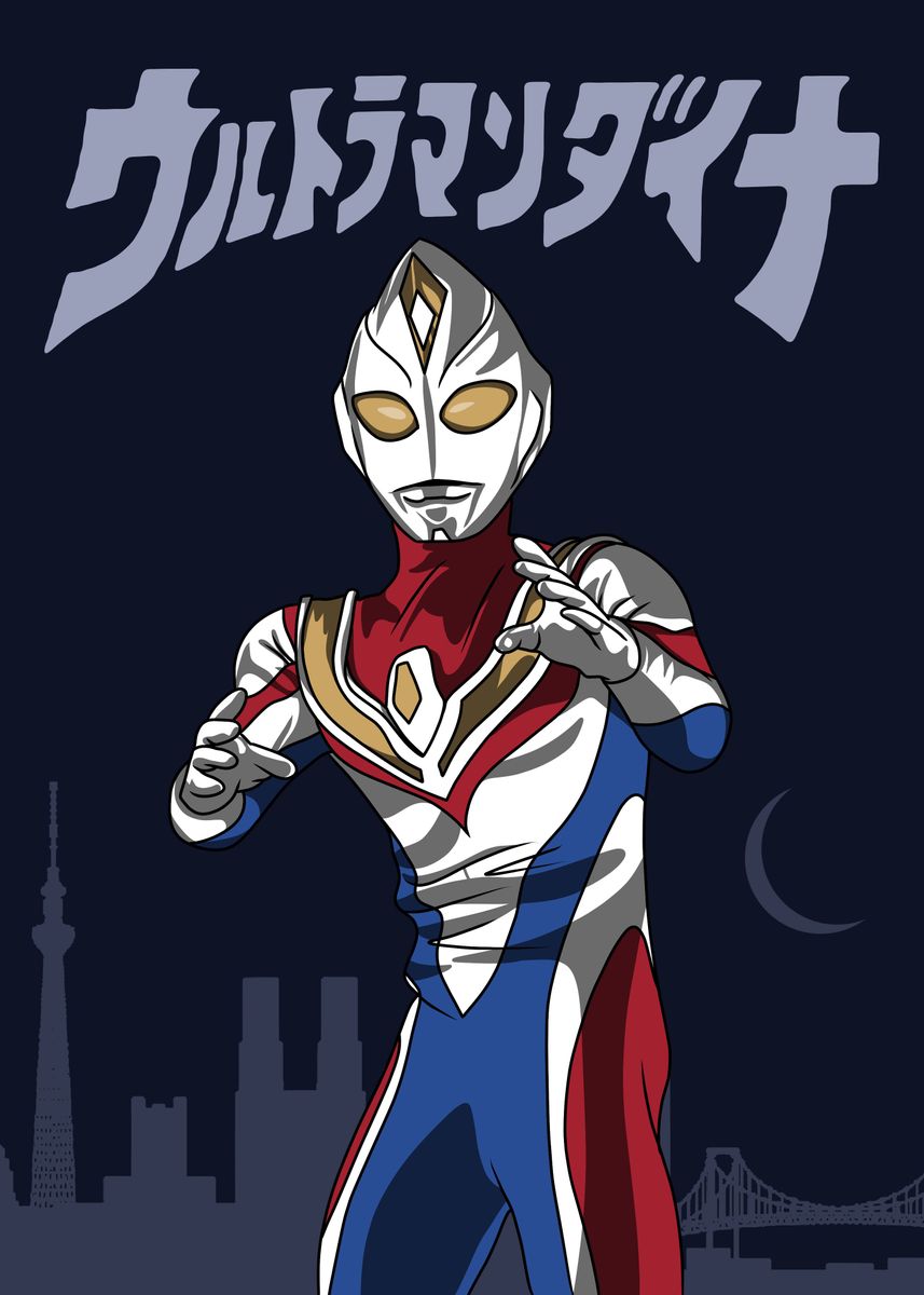 'Ultraman Dayna' Poster by Black Sketch Drwing | Displate