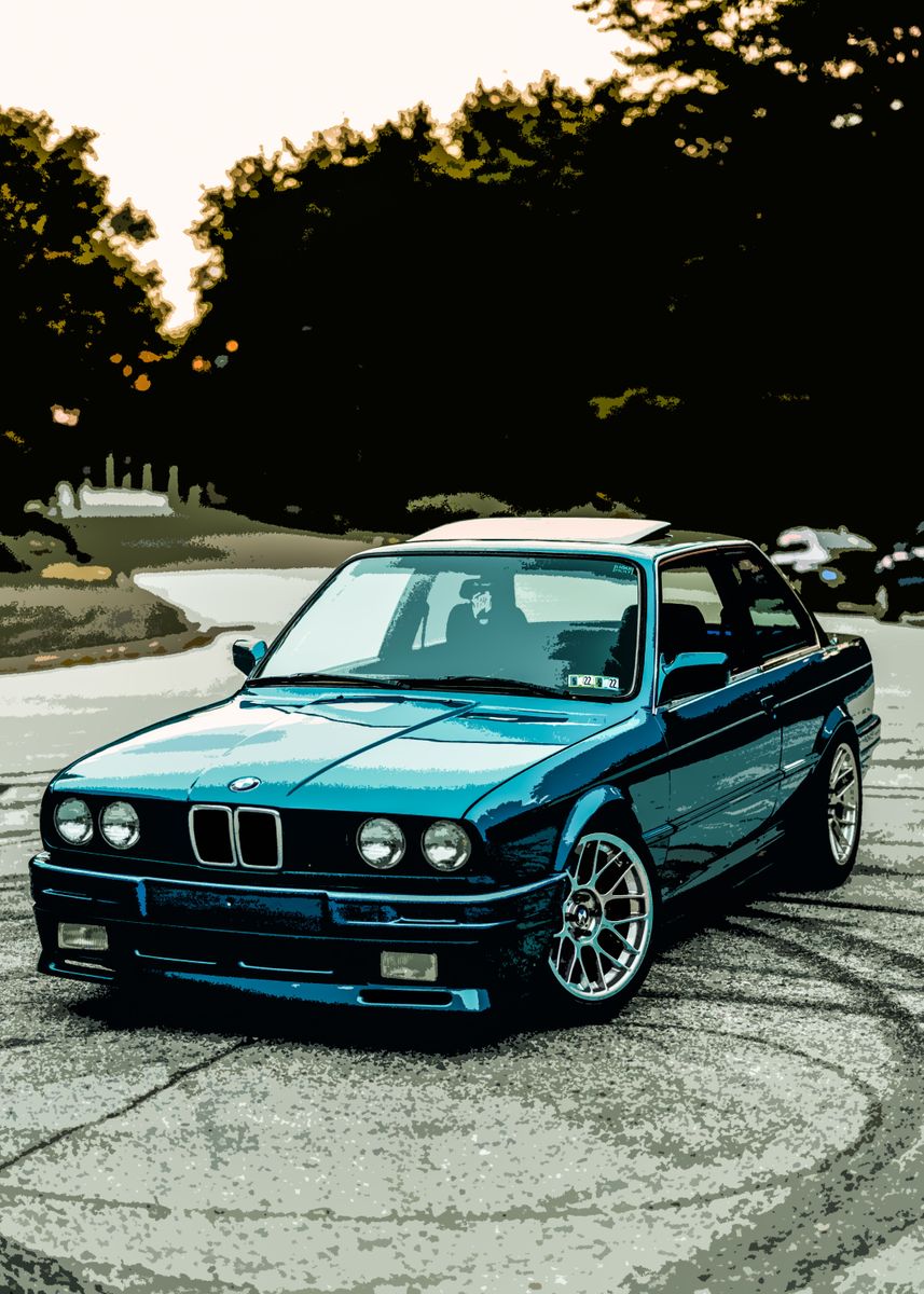 'Bmw E36 Car' Poster, picture, metal print, paint by Motivation ManiaC ...