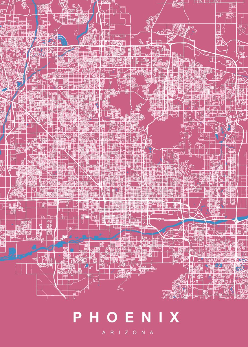 PHOENIX Map ARIZONA USA Poster By UrbanMaps Displate 3033cd87a98b83c8639b08faf72dea86 3c1cb8e6e75fae59bd612604d3dceace 