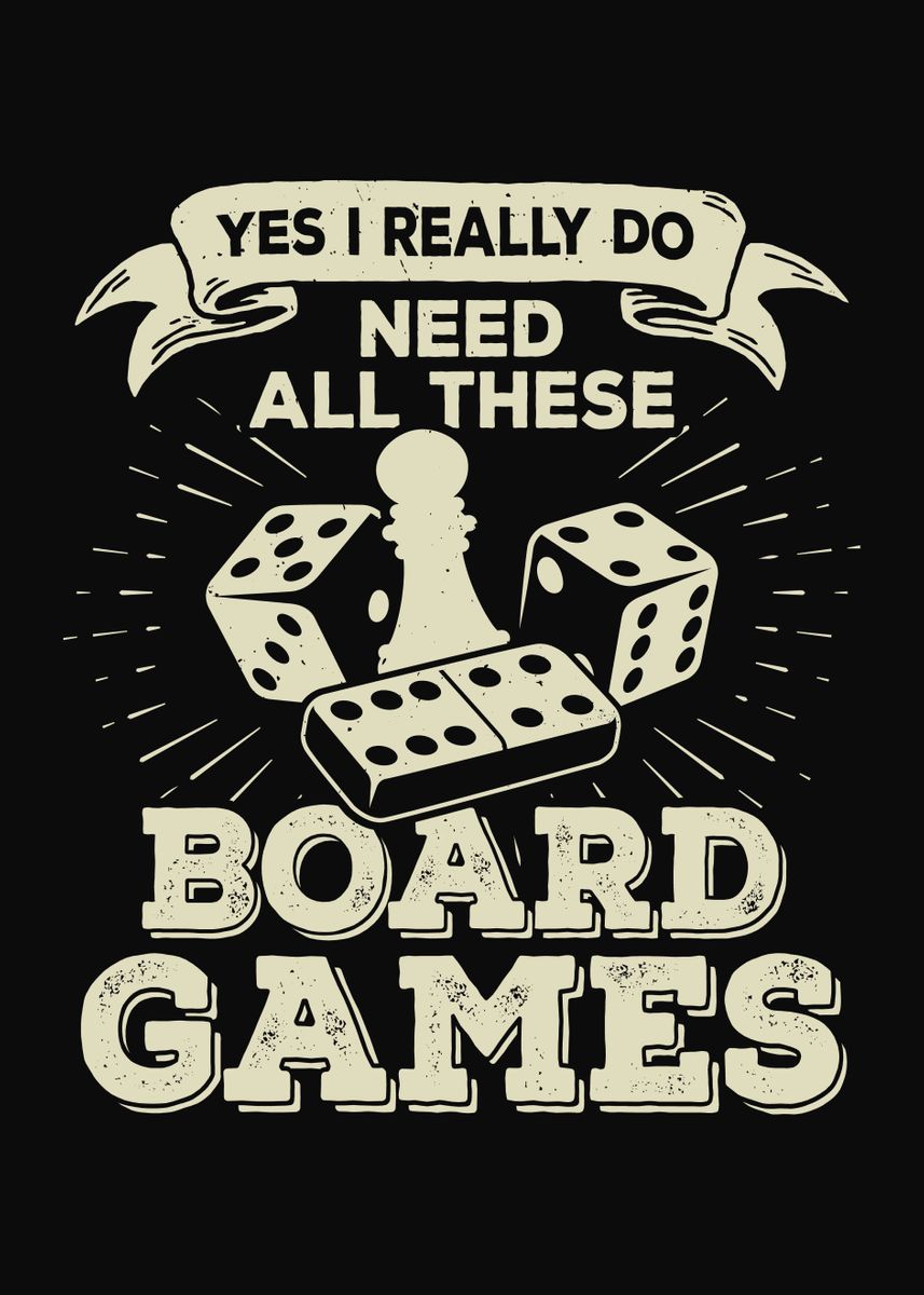 'Board Games Design' Poster, picture, metal print, paint by Marcel Doll