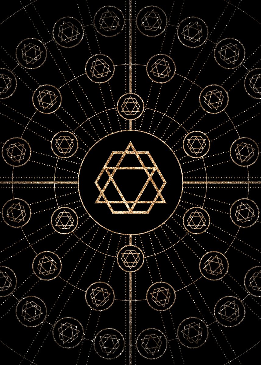 Gifu Rune 'Gold Glyph Rune Sign Seal ' Poster by Holy Rock Design | Displate