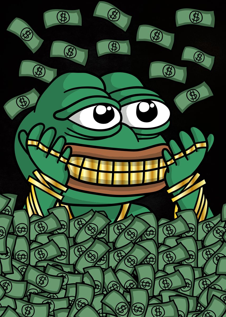 'pepe the hype frog' Poster, picture, metal print, paint by almost ...