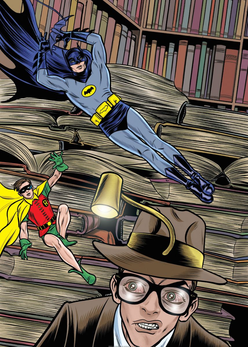 'Library' Poster, picture, metal print, paint by DC Comics Displate