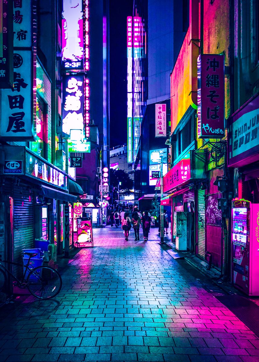 'Tokyo Japan ' Poster, picture, metal print, paint by Faa Ness | Displate