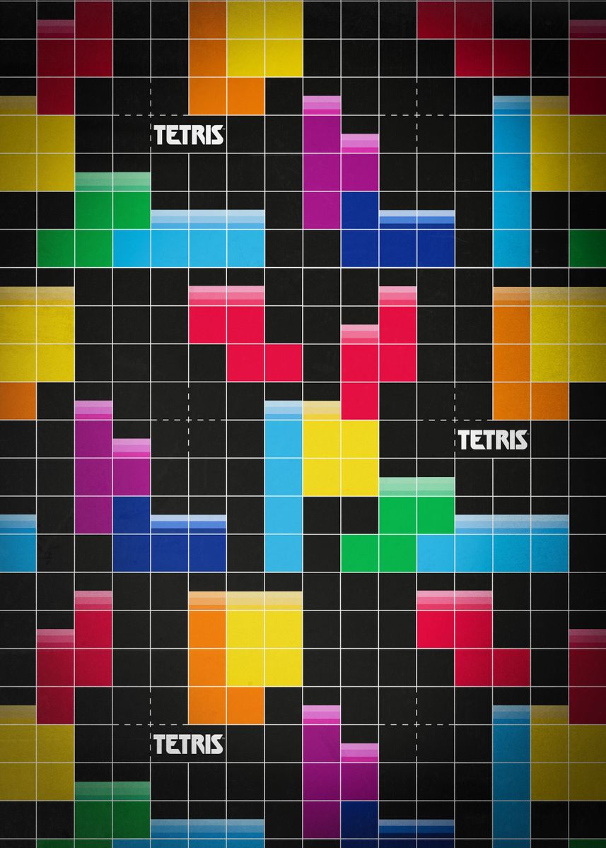 Tetris™ Grid' Poster by Tetris™ | Displate