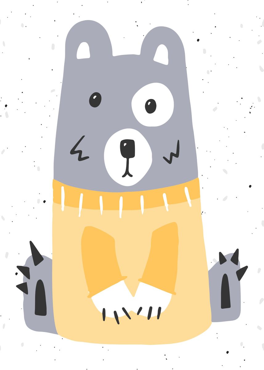 'Cute Kids Poster Animal' Poster, picture, metal print, paint by ...