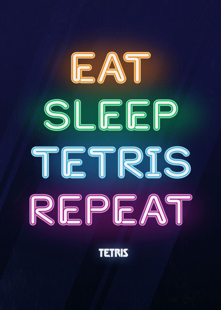 Eat Sleep Tetris™ Repeat' Poster by Tetris™ | Displate
