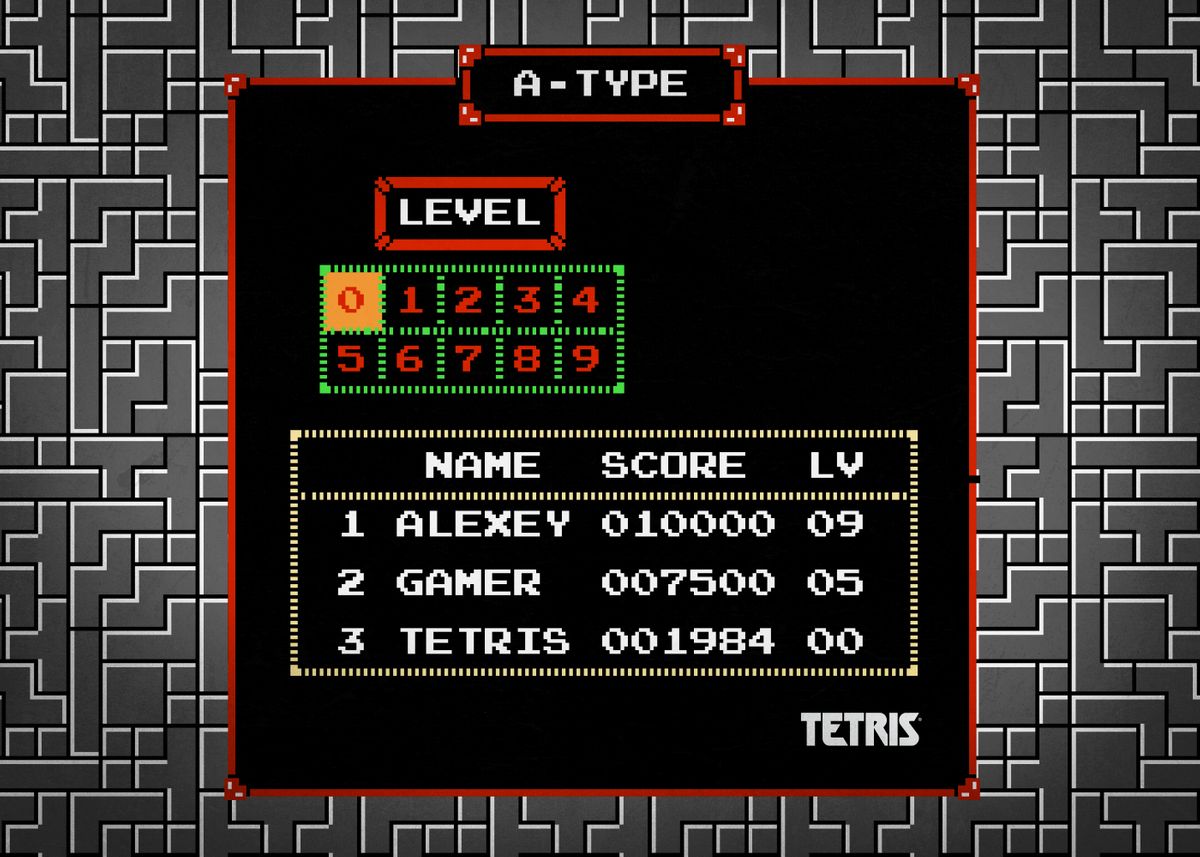 Tetris™ A-Type Scores' Poster by Tetris™ | Displate