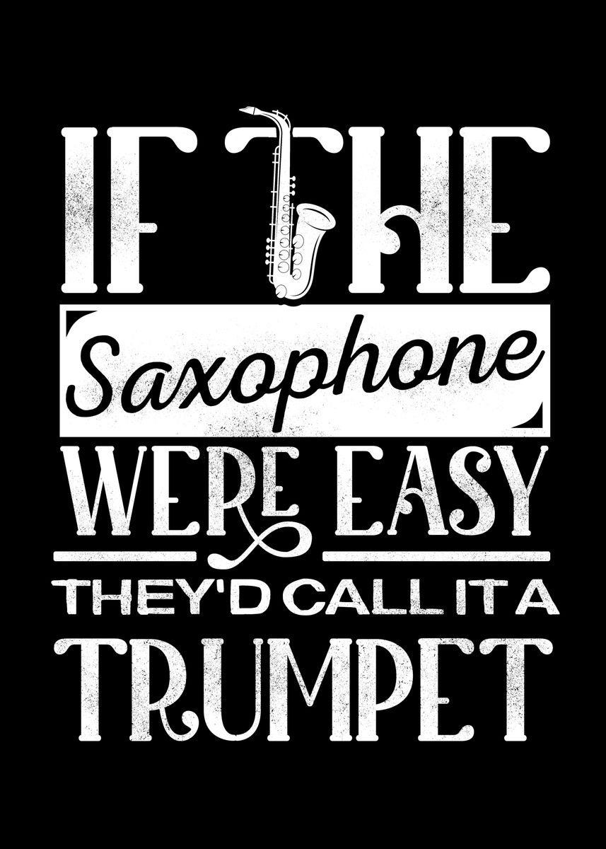 'Funny Saxophonist Graphic' Poster by Alexander Roose | Displate