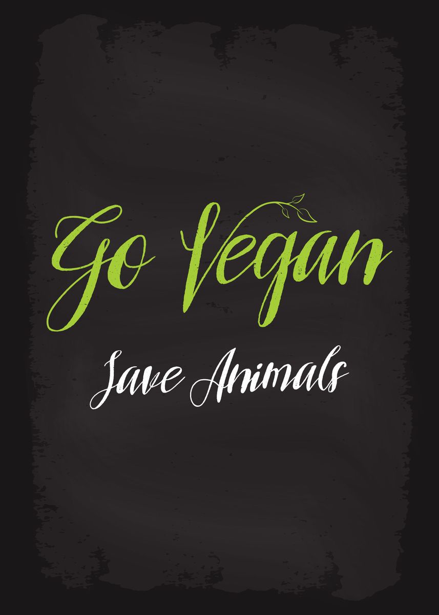 Go Vegan Save Animals Tierschutz Schwarz PKW Auto Vinyl Decal